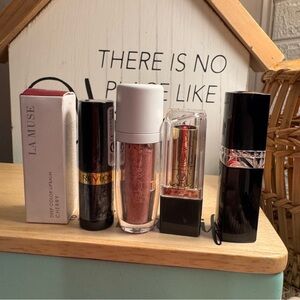 NEW 5x Mixed Brand Lipsticks Bundle Dior Revlon Flower Believe La Muse
